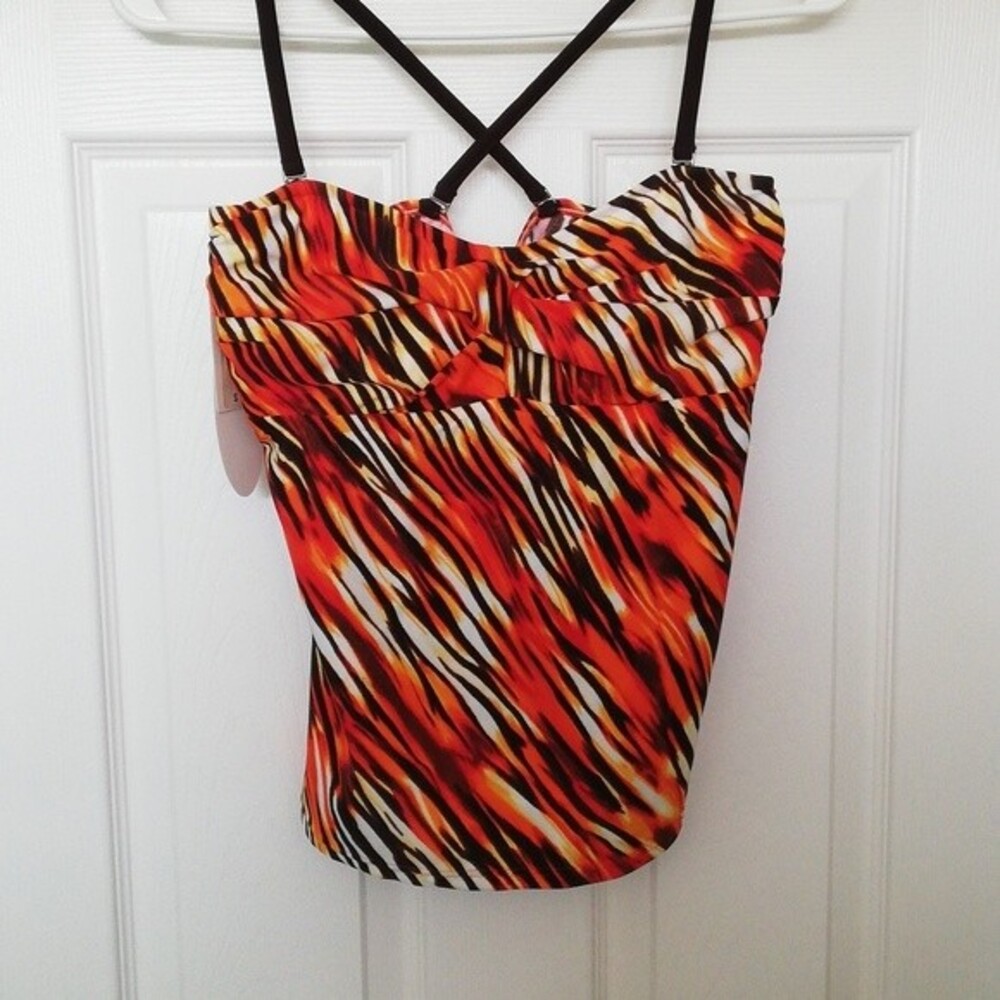 Sunsets Inc. Swimwear Tiger Print Tankini NWT